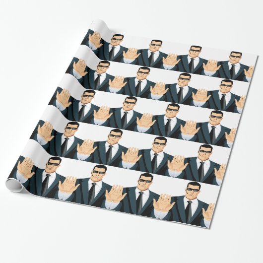 SA7 SECRET AGENT BODYGUARD COMIC CARTOON DARK MOB GESCHENKPAPIER (Ungerollt)