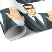 SA7 SECRET AGENT BODYGUARD COMIC CARTOON DARK MOB GESCHENKPAPIER (Rolleneckpunkt)
