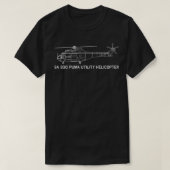 SA 330 Militärischer Transporthubschrauber von Pum T-Shirt (Design vorne)