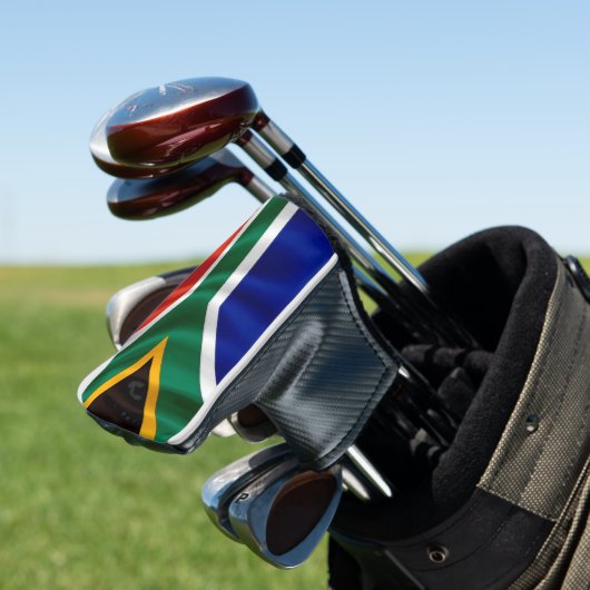 SA Flag Putter Golf Headcover (In Situ)