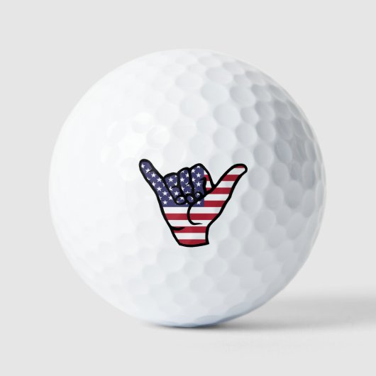 SA-Flagge Shaka-Zeichen Golf Ball Marker (Vorderseite)