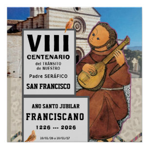 Sa Francisco de Assisi Glänzendes Poster