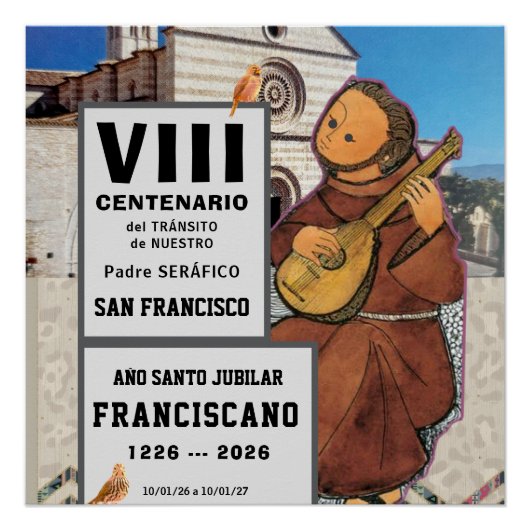 Sa Francisco de Assisi Glänzendes Poster (Vorderseite)
