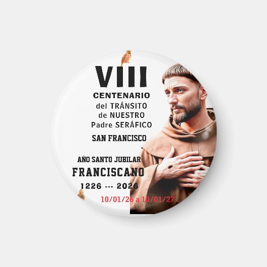 Sa Francisco de Assisi Glänzendes Poster Magnet (Vorne)