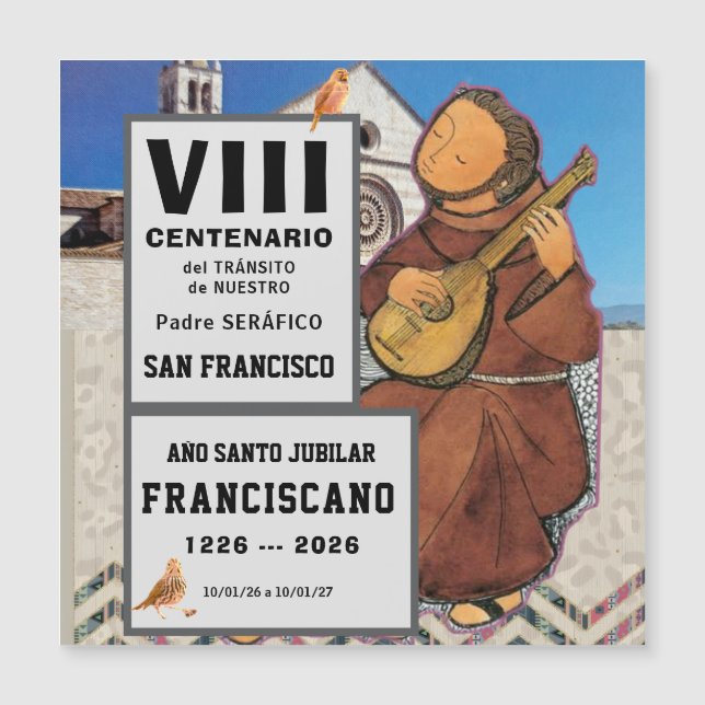 Sa Francisco de Assisi Glänzendes Poster Magnetkarte (Vorderseite)