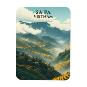 Sa Pa Vietnam Rice Terraces Mountains Magnet