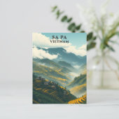 Sa Pa Vietnam Rice Terraces Mountains Postkarte (Stehend Vorderseite)