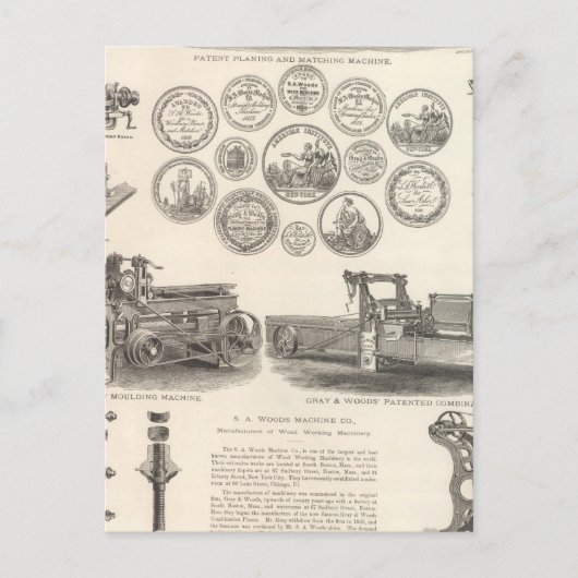 SA Woods Machine Company Postkarte (Vorderseite)