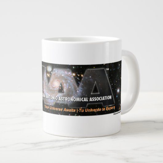 SAAA logo bumpersticker Jumbo-Tasse (Vorderseite Rechts)