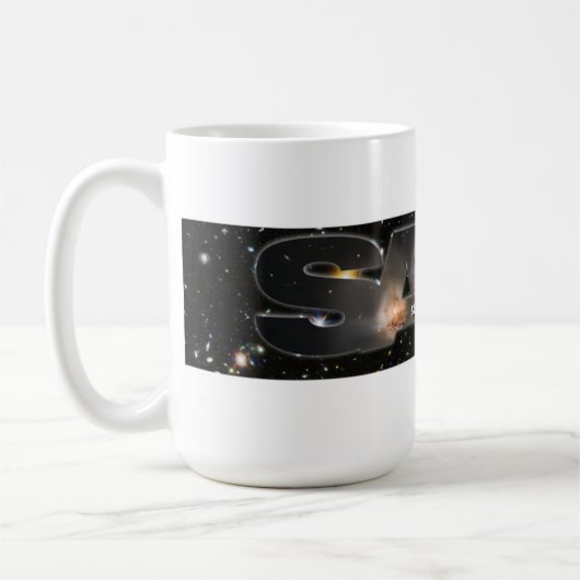 SAAA logo bumpersticker Kaffeetasse (Links)