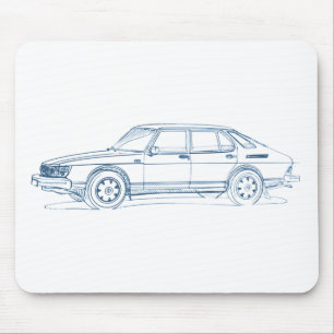 Saab 900 1978 mousepad