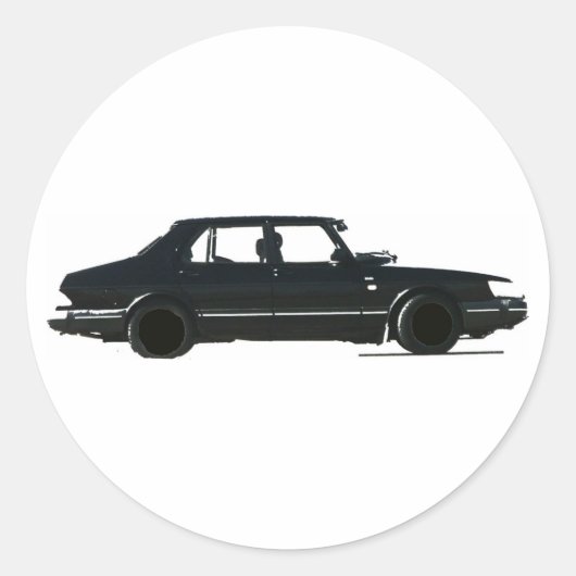 SAAB 900 RUNDER AUFKLEBER (Vorderseite)