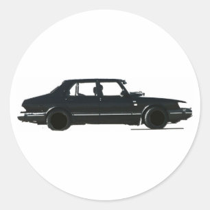 SAAB 900 RUNDER AUFKLEBER