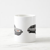 Saab 900 Turbo 16 Aero, zwei hellgraue Bilder Kaffeetasse (Mittel)
