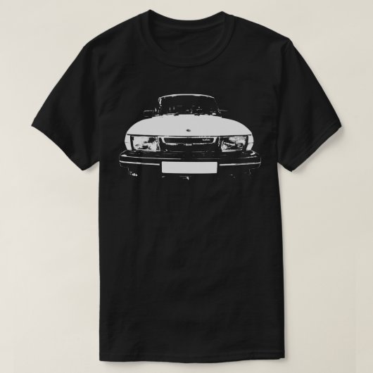 Saab 900 Turbo 1980er Klassik Monoblock weiß T-Shirt (Design vorne)