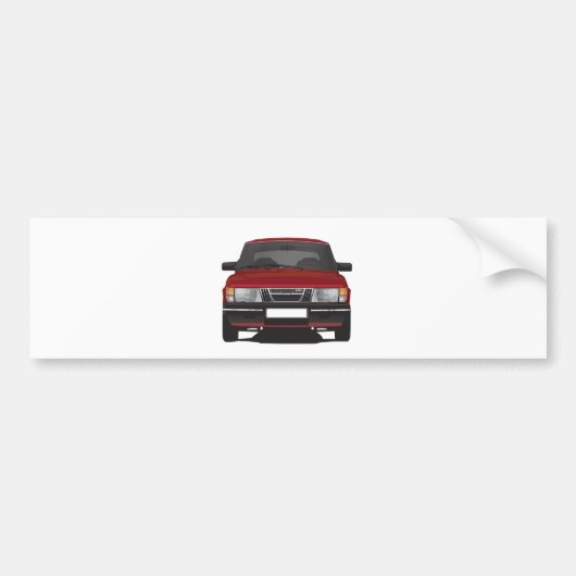 Saab 900 Turbo (rot) Autoaufkleber (Vorne)
