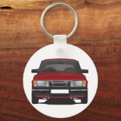 Saab 900 Turbo (rot) Schlüsselanhänger (Vorderseite)
