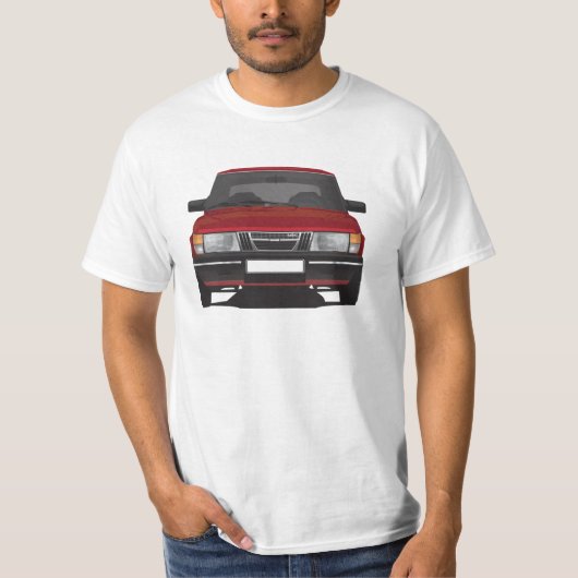 Saab 900 Turbo (rot) T-Shirt (Vorderseite)