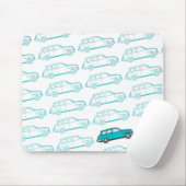 Saab 95 Retro mousepad - Aqua (Mit Mouse)