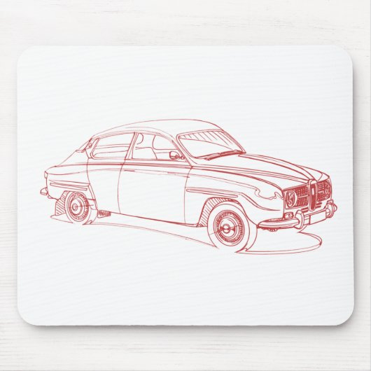 Saab 96 1967 mousepad (Vorne)