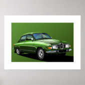 SAAB 96 Illustration Poster (Vorne)