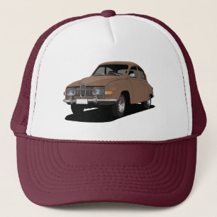 Saab 96 in sechs Farben Truckerkappe