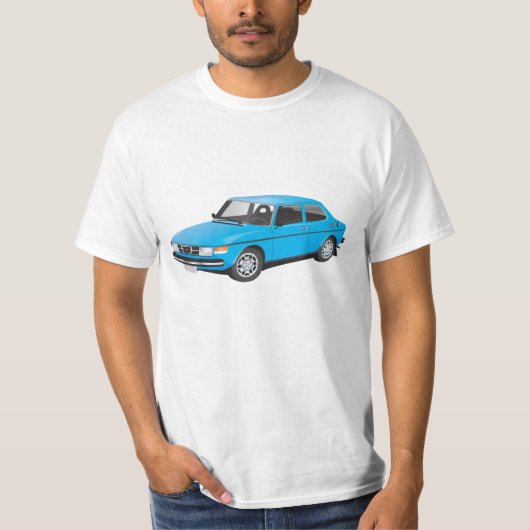 SAAB 99 blau T-Shirt (Vorderseite)