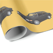 Saab 99 schwarz geschenkpapier (Rolleneckpunkt)