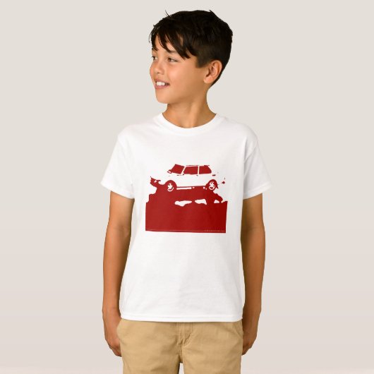 Saab 99 Turbo - Rot auf hellen Shirts (Vorne ganz)