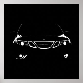 Saab 9-3 Aero Print Poster
