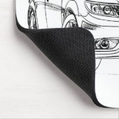 Saab 9-3 Turbo X 2008 Mousepad (Ecke)