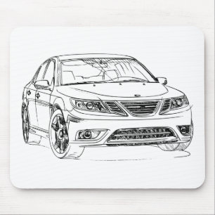 Saab 9-3 Turbo X 2008 Mousepad