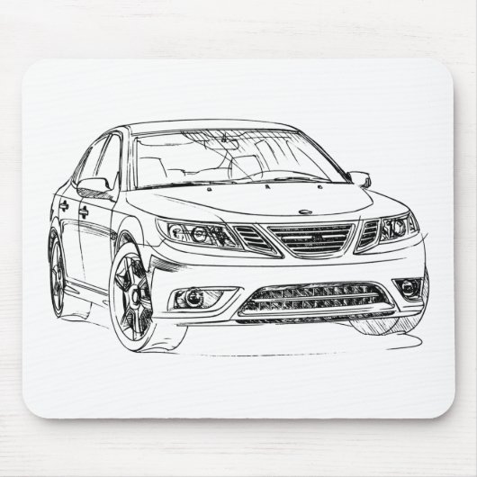 Saab 9-3 Turbo X 2008 Mousepad (Vorne)