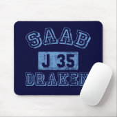 Saab Draken - BLAU Mousepad (Mit Mouse)