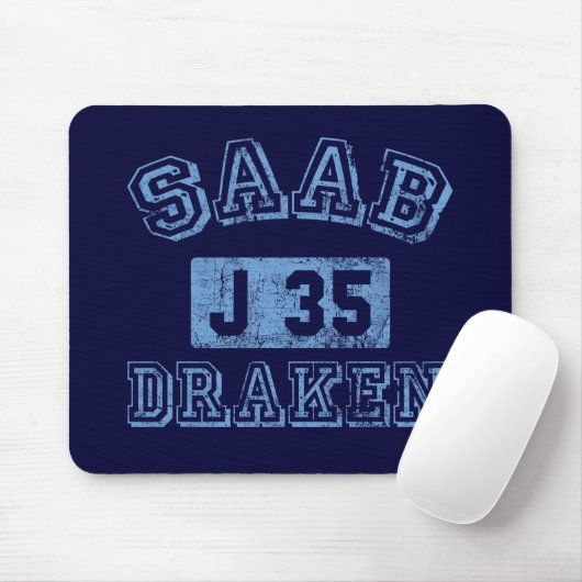 Saab Draken - BLAU Mousepad (Mit Mouse)