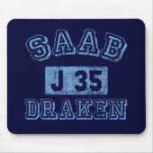 Saab Draken - BLAU Mousepad (Vorne)
