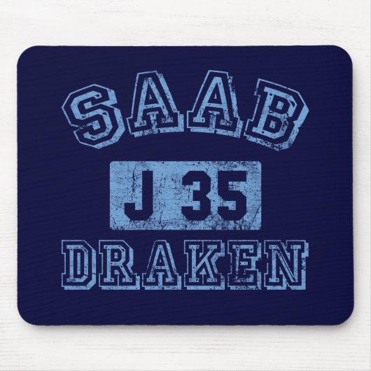 Saab Draken - BLAU Mousepad (Vorne)