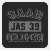 Saab Gripen Quadratischer Aufkleber (Vorderseite)