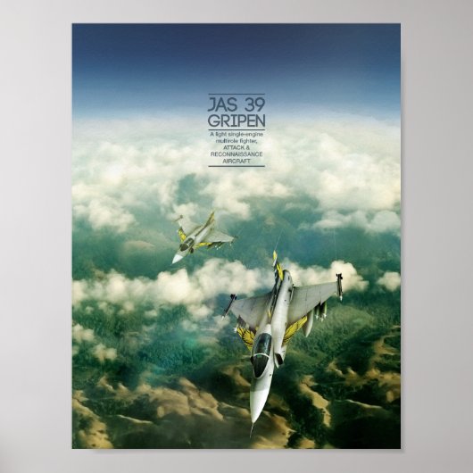 Saab JAS 39 Gripen-Poster Poster (Vorne)