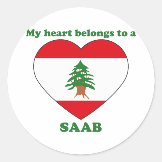 Saab Runder Aufkleber (Vorderseite)