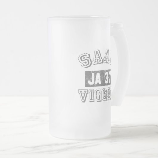 Saab Viggen Mattglas Bierglas (VorderseiteRechts)