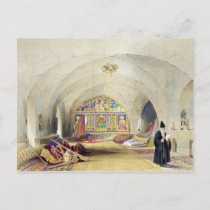 Saal in einem armenischen Kloster in Jerusalem (Fa Postkarte