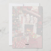 Saal mit Kamin aus Stein, Weihnachten (Rückseite)