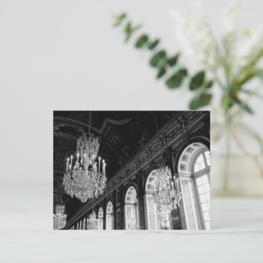 Saal mit Kronleuchtern Postkarte (Stehend Vorderseite)
