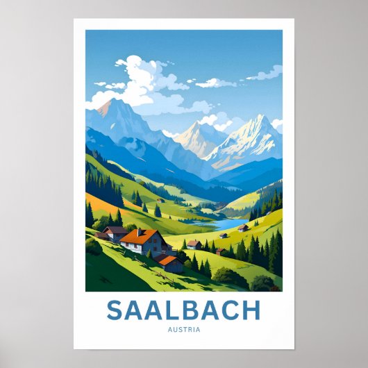 Saalbach Austria Travel Print Poster (Vorne)