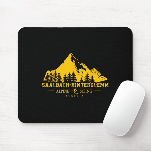 Saalbach Hinterglemm Austria Ski Resort Alpine Ski Mousepad (Mit Mouse)