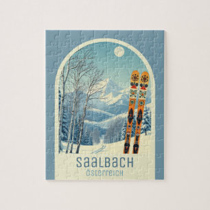 Saalbach Österreich Österreich Skigebiet Spiel Puzzle