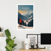 Saalbach Reiseplakat - Österreich 1 Poster (Heimbüro)