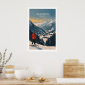 Saalbach Reiseplakat - Österreich 1 Poster (Küche)