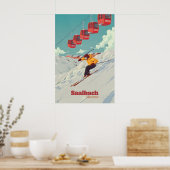 Saalbach Skicircus Skigebiet Reiseplakat Poster (Küche)